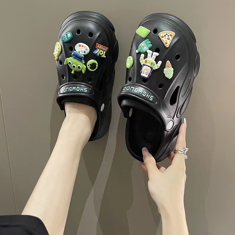 ♫ Megata ♫ SJ020 Sandal EVA Slop TS Wanita Free Stiker Boneka Sendal Import Fashion Korea Rubber Empuk Limitless