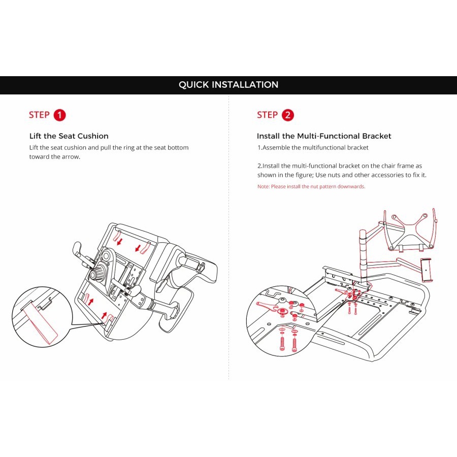 DXRacer Multifunctional Bracket for Master / Air / G / King Series