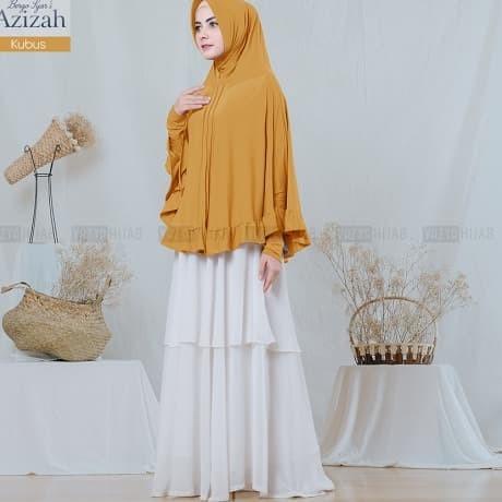 KHIMAR BERGO LENGAN AZIZAH HIJAB SYARI FASHION MUSLIM REAL PICT