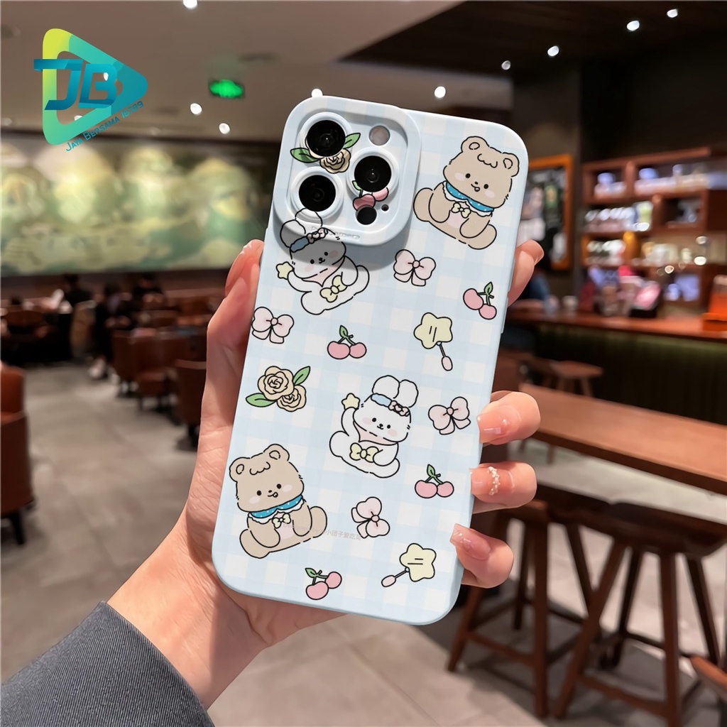 CUSTOM CASE SOFTCASE SILIKON PROCAMERA BEAR RABBIT CUSTOM OPPO REALME VIVO XIAOMI SAMSUNG INFINIX IPHONE FOR ALL TYPE JB6188