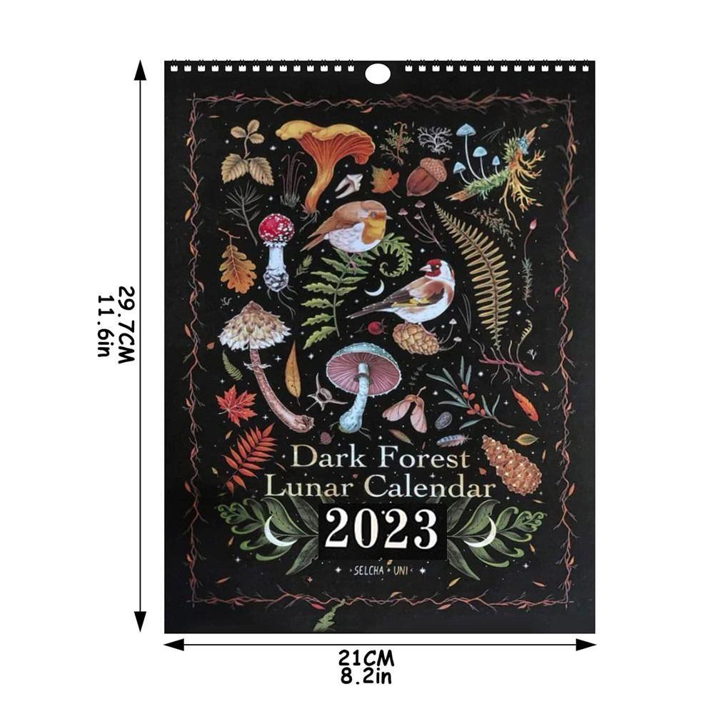 Kalender Imlek Nanas Dark Forest Creatures Hadiah Tahun Baru Kalender Kantor Bergambar Asli2023Histories Animals Jadwal Dinding Dapat Digantung