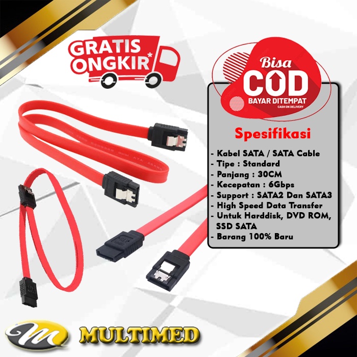 Kabel SATA Merah Standar