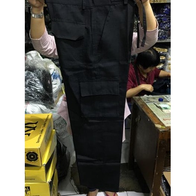 Celana PDL Celana PDL Gunung Celana Cargo Celana PDL Satpam Security - Hitam, M