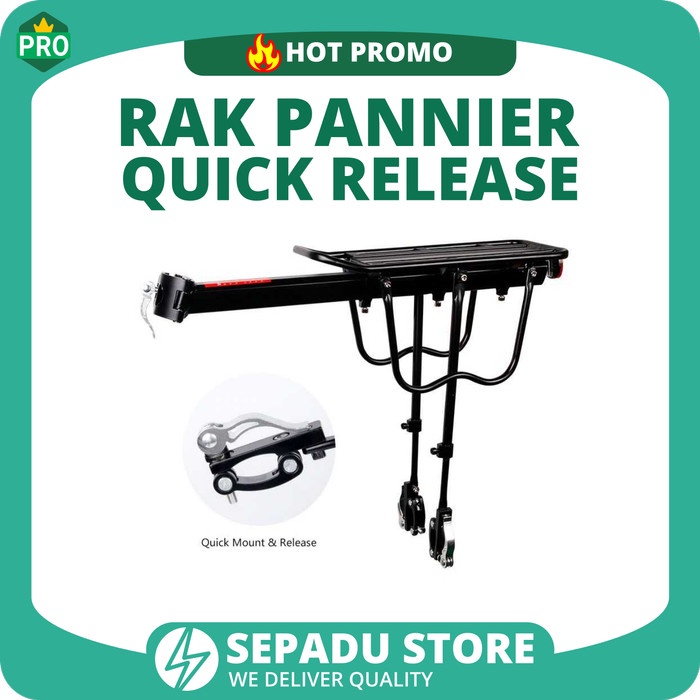 Rak Pannier Boncengan Anak Sepeda Lipat MTB Rear Carrier Bike QR