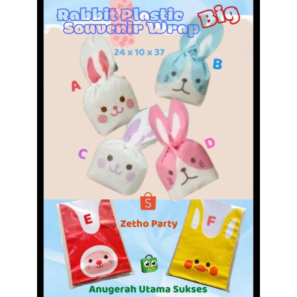 

Rabbit Plastic Bags / Plastik Pembungkus Souvenir Kelinci (Besar)