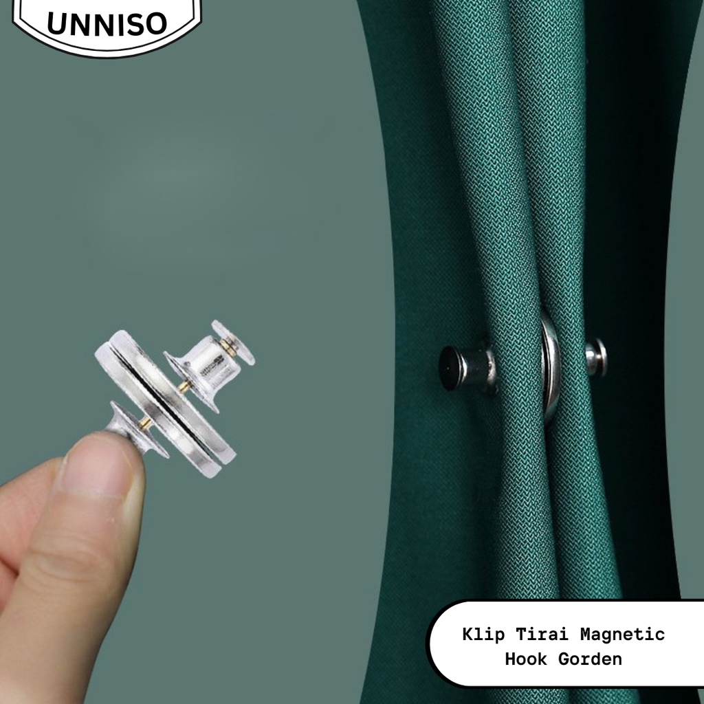 UNNISO - Klip Tirai Magnetic Hook Gorden