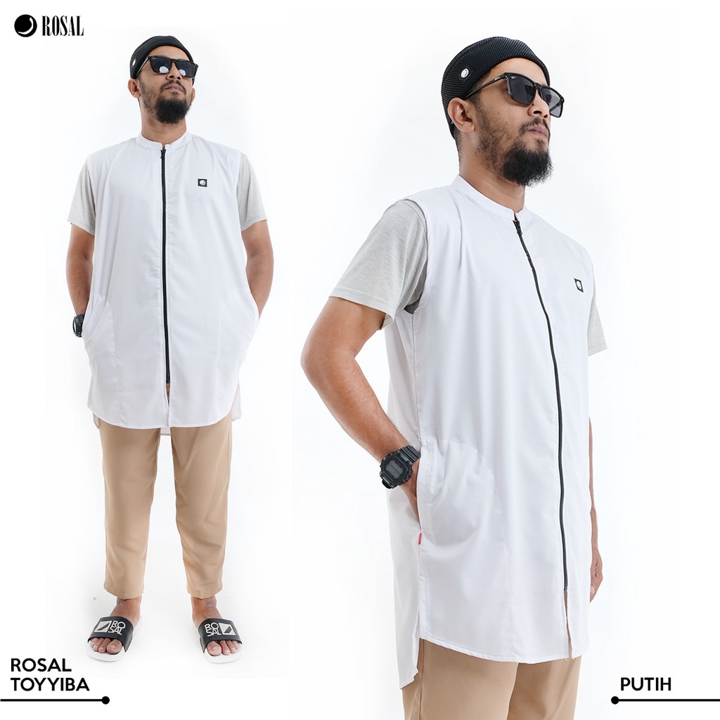 Rompi Shalat Toyyiba ROSAL Rompi Sholat Zipper Premium Pria Dewasa