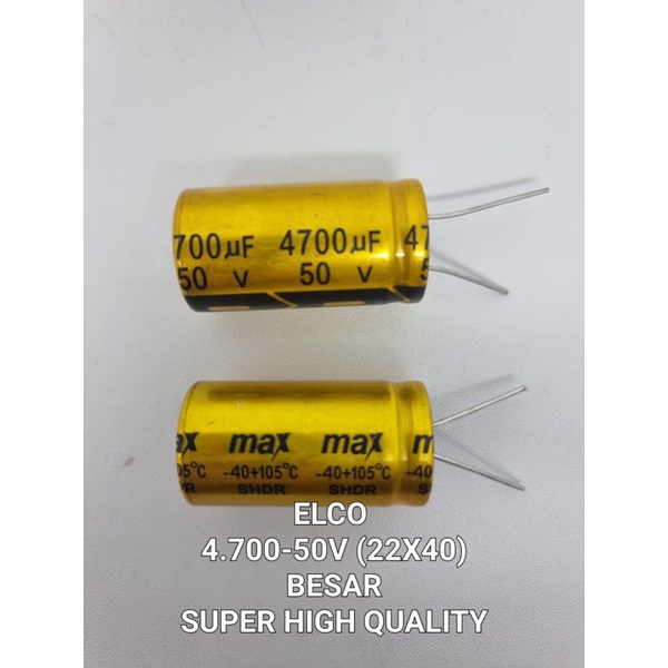 Elco 4700uf 50v Max gold super