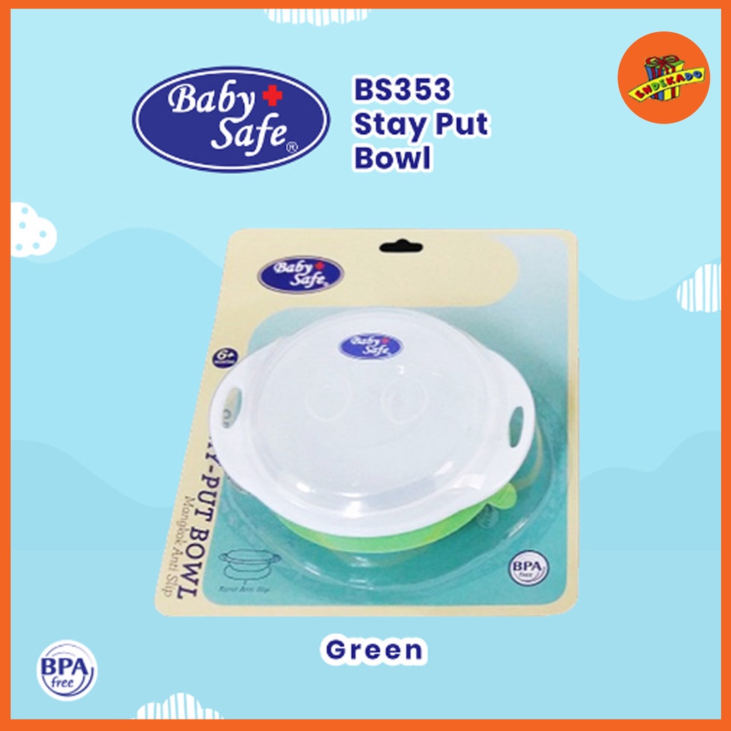 BABYSAFE Stay Put Bowl BS 353 - Mangkok Bayi Anti Slip