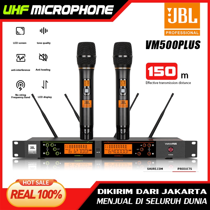 VM500 PLUS Nirkabel Genggam Genggam Mikrofon U -Section Plus Frekuensi Satu Seret Dua KTV Outdoor