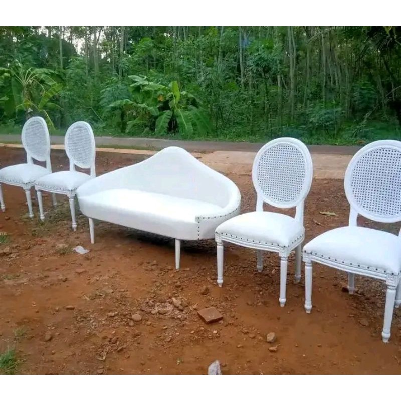 Kursi dekorasi pelaminan pengantin kursi set dekorasi