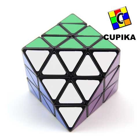 Rubik Pyraminx doubel atas bawah Pyraminx Blackbase Original Piramid