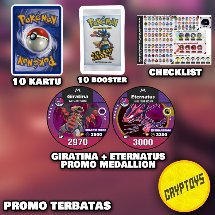 ><><><] [Dijual] Promo Set Medallion Custom Kartu Pokemon Tcg Indonesia Series