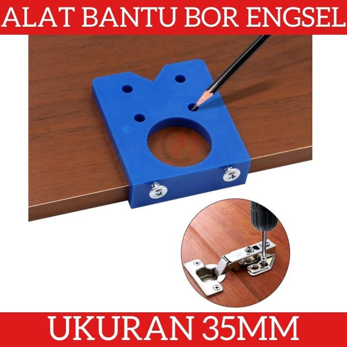 Alat Bantu Bor Engsel Sendok Pintu Hinge Hole Drill Guide Locator 35mm