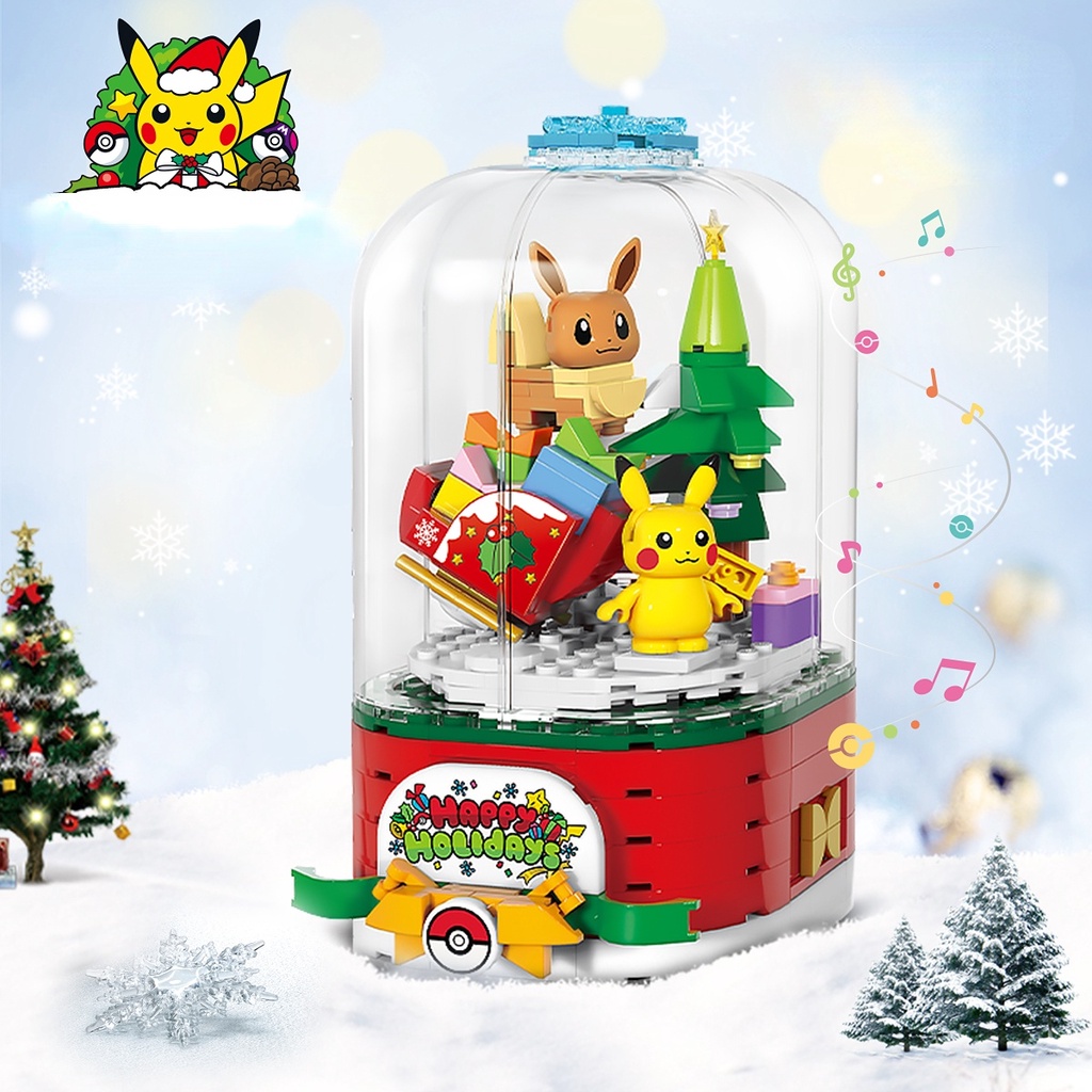 Mainan Kotak Musik Desain Kartun Pokemon Pikachu Untuk Hadiah Natal Anak