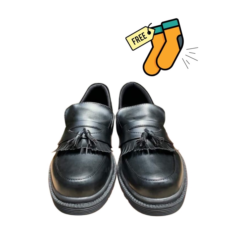 LOAFERS BLACK | SLIP ON | SEPATU DOCMART