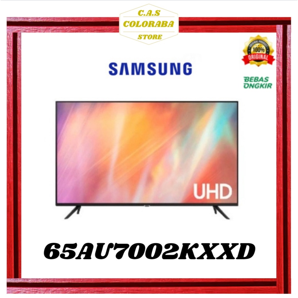 SAMSUNG LED TV 65 INCH UA65AU7002 SMART TV 4K SAMSUNG 65AU7002 AU7002 65AU TV SAMSUNG 65 INCH