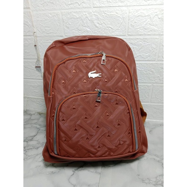 Ransel Fashion Wanita NiLon bordir-H.coklat