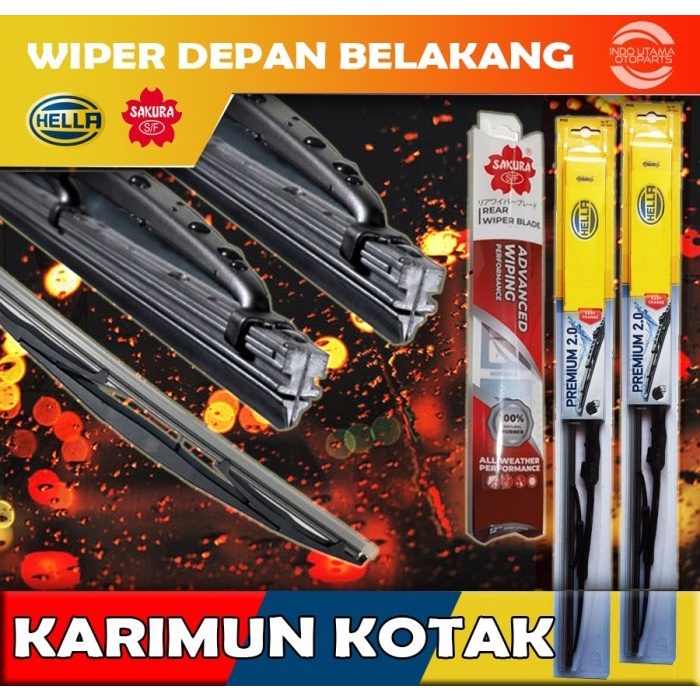 Wiper Depan Belakang Karimun Kotak HELLA SAKURA