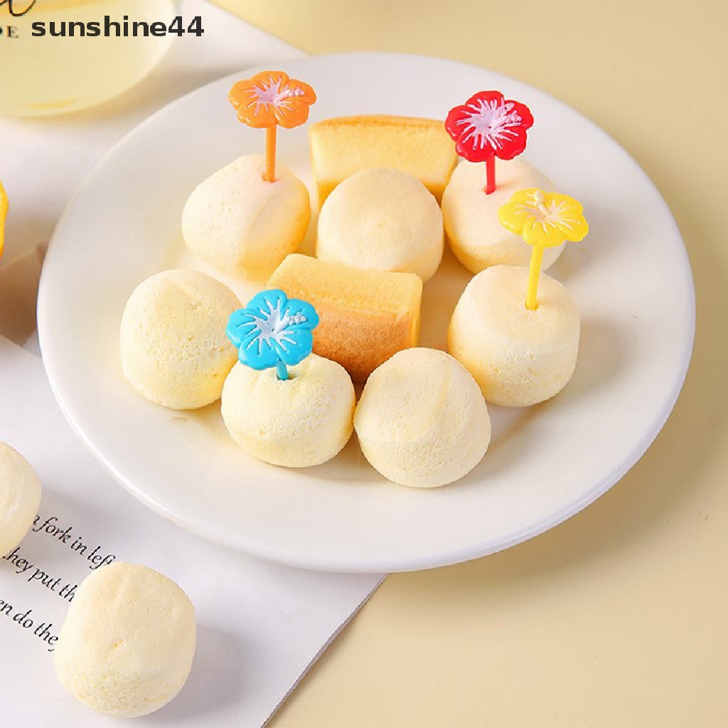 Sunshine 12 / 20Pcs / Set Tusukan Makanan / Snack / Kue / Buah Mini Motif Kartun Hewan Untuk Anak