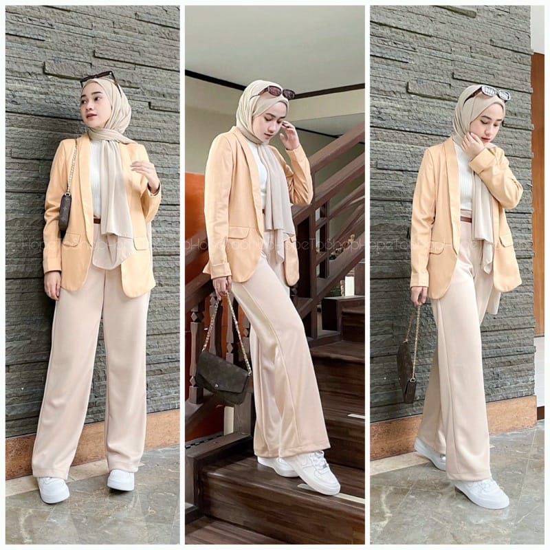 Jane Blazer 2048 - Korean Blazer Wanita Lengan Panjang - Outer Blazer - Blazer Kerja