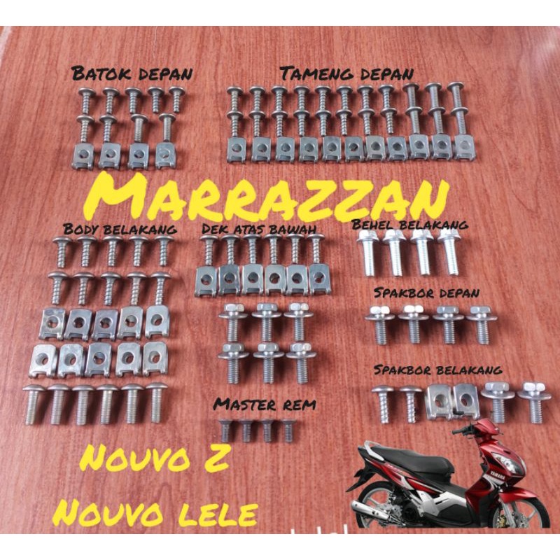 Jual Baut fullset body Yamaha Nouvo Z Nouvo lele Shopee Indonesia