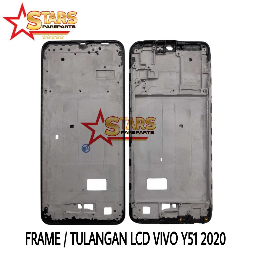 FRAME LCD / TULANGAN LCD / TATAKAN TENGAH LCD / BEZZEL MIDDEL VIVO Y51 2020 ORI COPOTAN MULUS