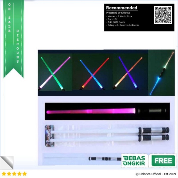 

Jual Pedang Mainan Double Bladed Lightsaber Star Wars - 288 - Multi Warna Etc Diskon