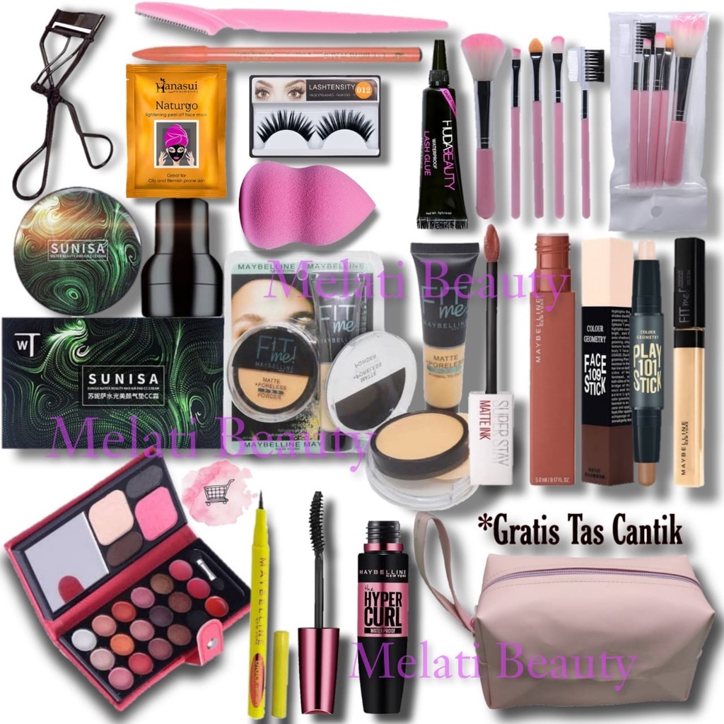 Paket Kosmetik Super Lengkap + Bedak Sunisa / Paket Hemat Kosmetik Lengkap