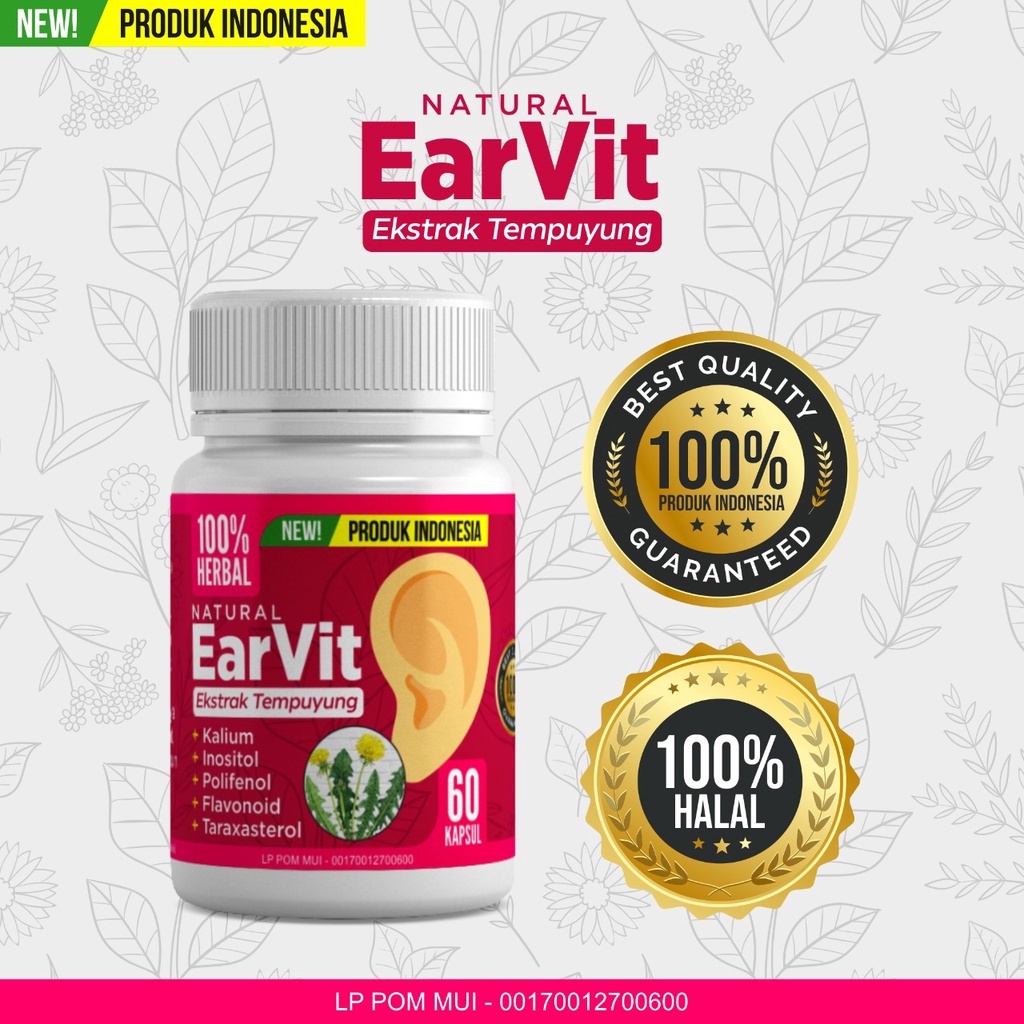 Natural EARVIT Atasi Gangguan Telinga Berdengung Pendengaran Sakit