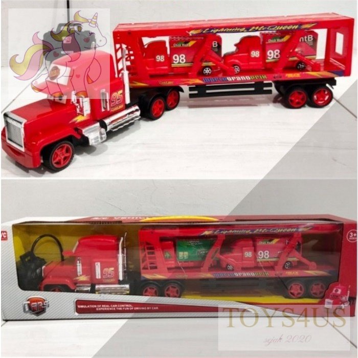 Toys4Us - Mainan Rc Truk Cars Mcqueen Truck Trailer Mc Queen 75721 KP