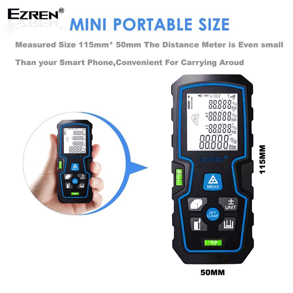 Ezren EZ-2004 Meteran Laser Digital 40M Rangefinder Distance Meter