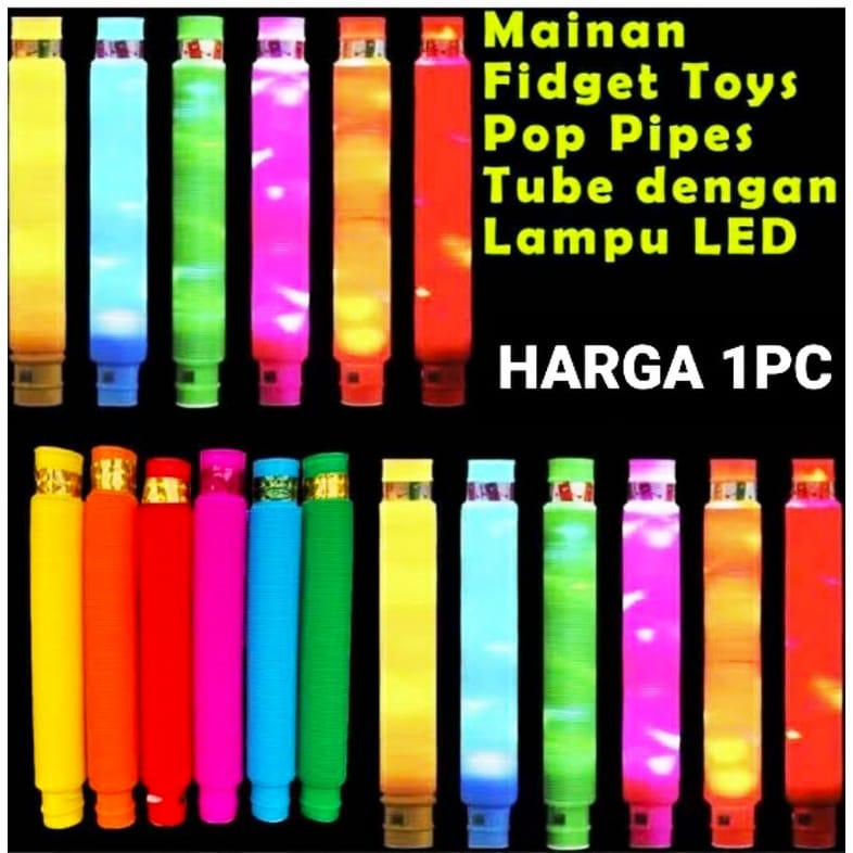 [ JI ] Mainan Viral CEV Light Up Pop Tubes Pipes / Mainan viral tik tok pipa nyala Lampu stick selang