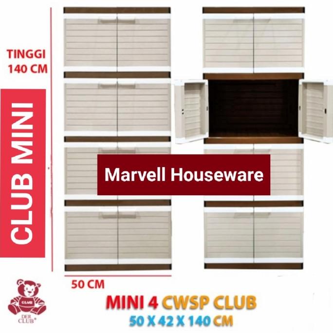 

Lemari Pakaian Plastik/Lemari Baju Susun 4 Plastik CLUB Mini stock ready