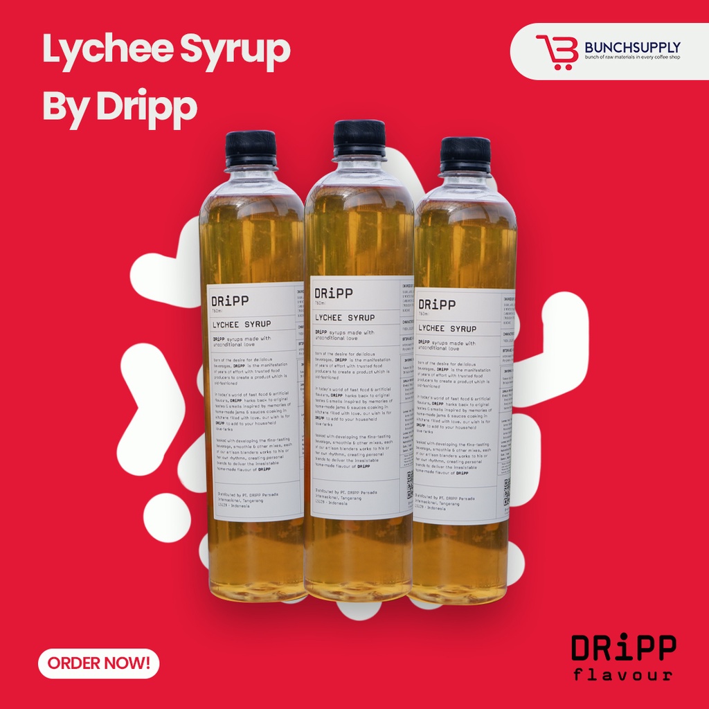 

DRIPP LYCHEE SYRUP 750ml - Bunch Supply Bekasi