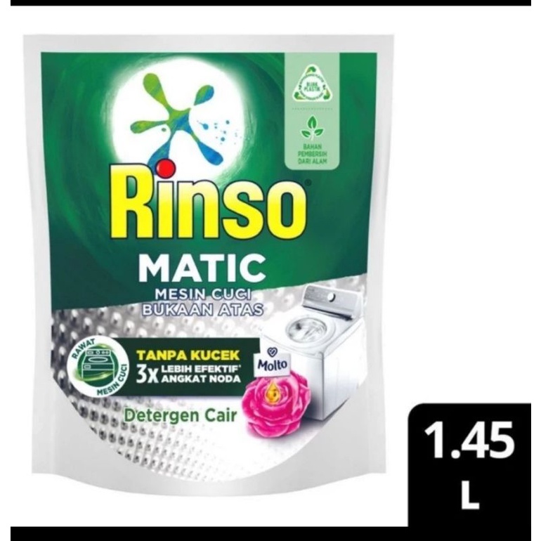Rinso matic detergen cair hijau 1.45 L