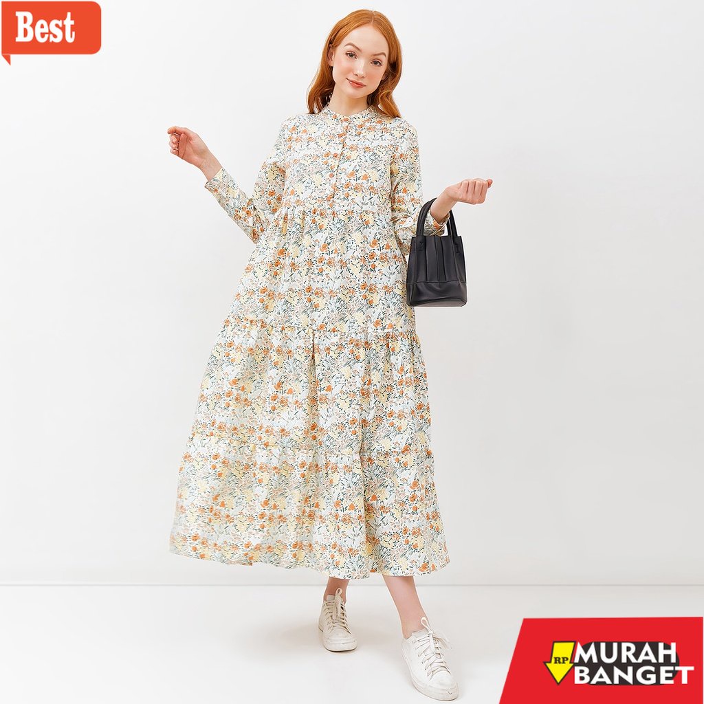 model dress terbaru 2022 GRAPHIS Amora Flower Maxi Dress