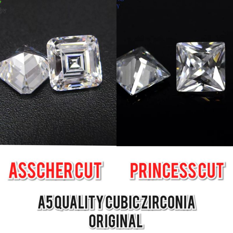 Per Pack Square Cubic Zirconia A5 Quality Original