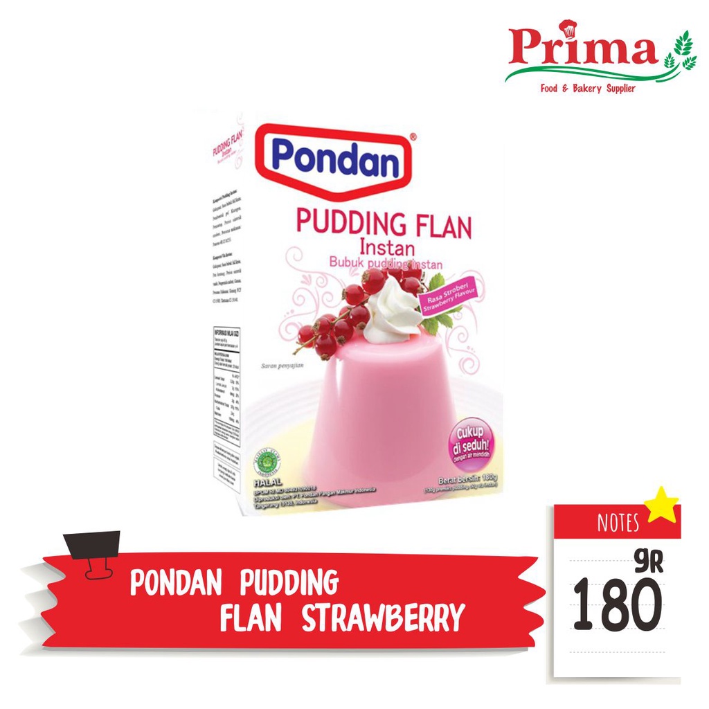 

Pudding flan - Pondan - Strawbery - 180gr