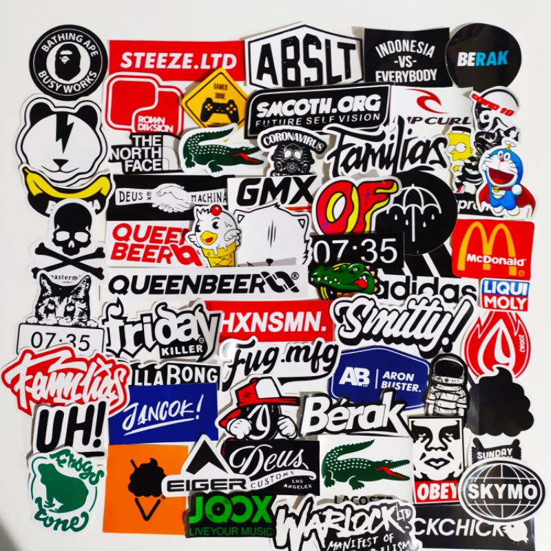 

(BISA PILIH) Stiker distro bahan graftac anti air dari tangan pertama