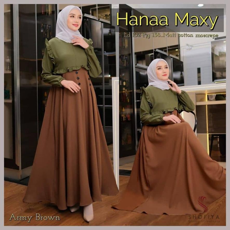 Terjangkau - Baju Gamis Remaja Terbaru Gamis Syari Remaja Wanita Kekinian Hanumi Premium Dress Warna