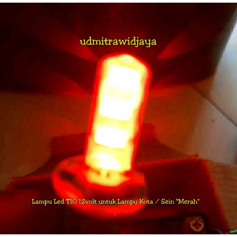 Lampu led jelly 12v mode diam Lampu Kota / Lampu SEIN / RETENG Reting Lampu T10 12volt mode diam untuk sein motor