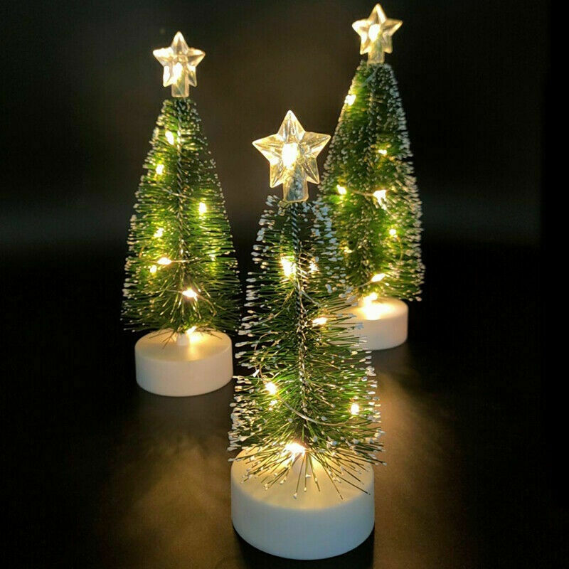 3 Pcs / Set Lampu LED Cedar Buatan Untuk Dekorasi Pohon Natal