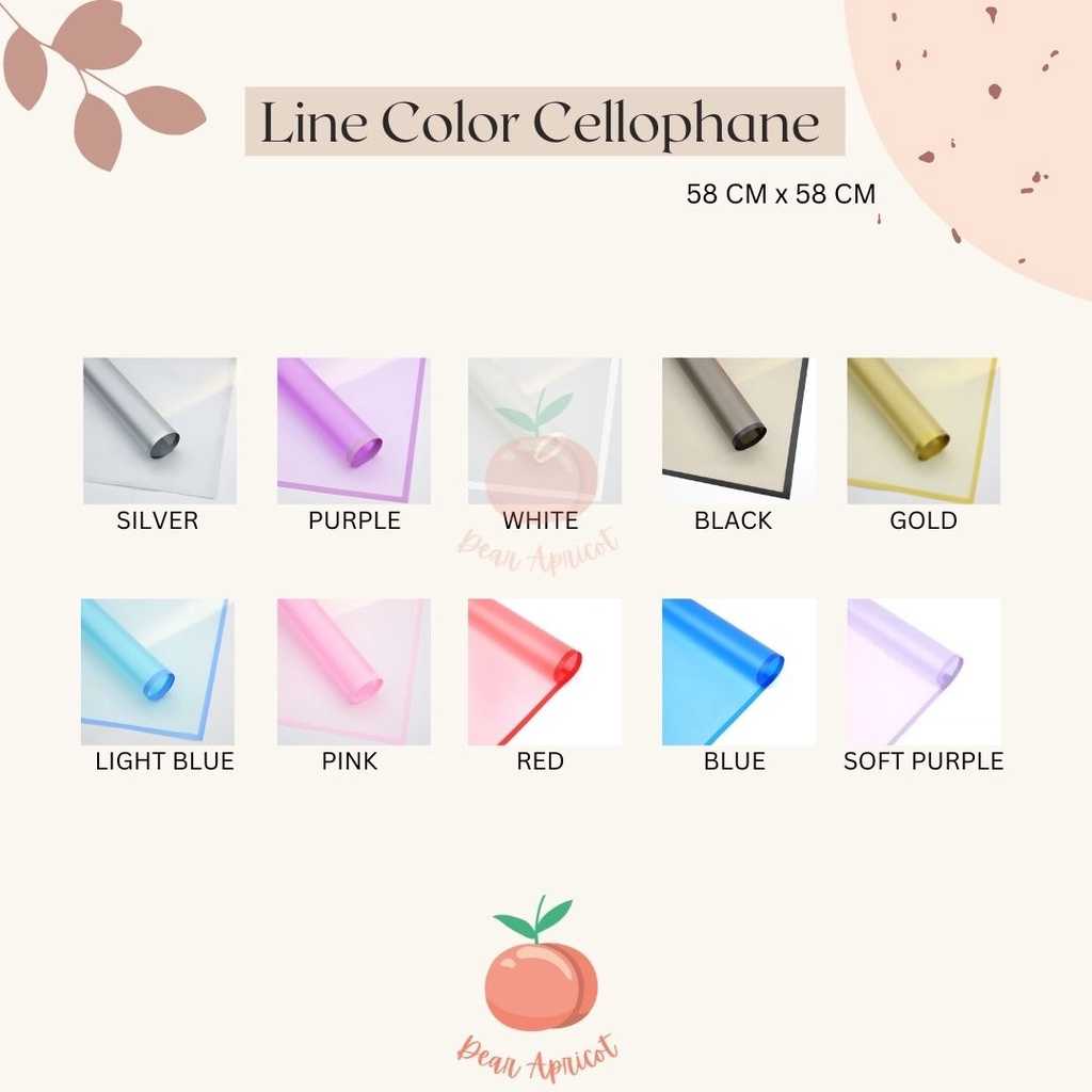 

[20 LEMBAR] KERTAS FLOWER WRAPPING LINE COLOR CELLOPHANE PACK KERTAS BUKET BUNGA HAND BOUQUET