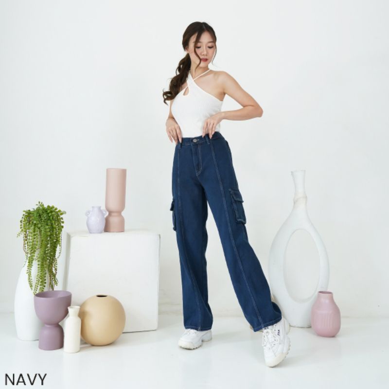 Cargo Denim Pocket Pants