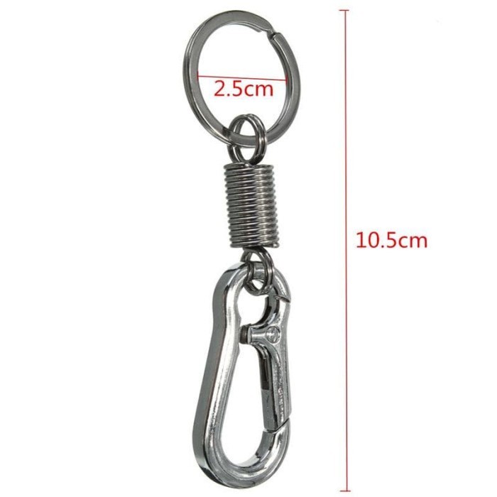 

Karabiner dengan Per Stainless Steel Id Card Gantungan Kunci Mobil atau Motor