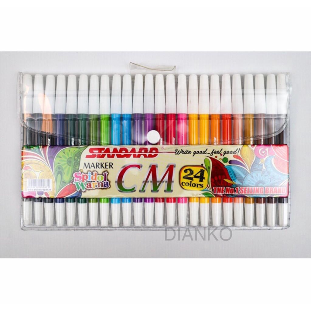 

Spidol 24 Warna Standard CM24 Spidol warna warna pastel 24 Warna