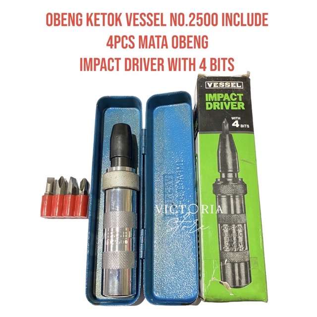 OBENG KETOK VESSEL TYPE NO. 2500 incl 4PCS MATA OBENG/ IMPACT DRIVER VESSEL