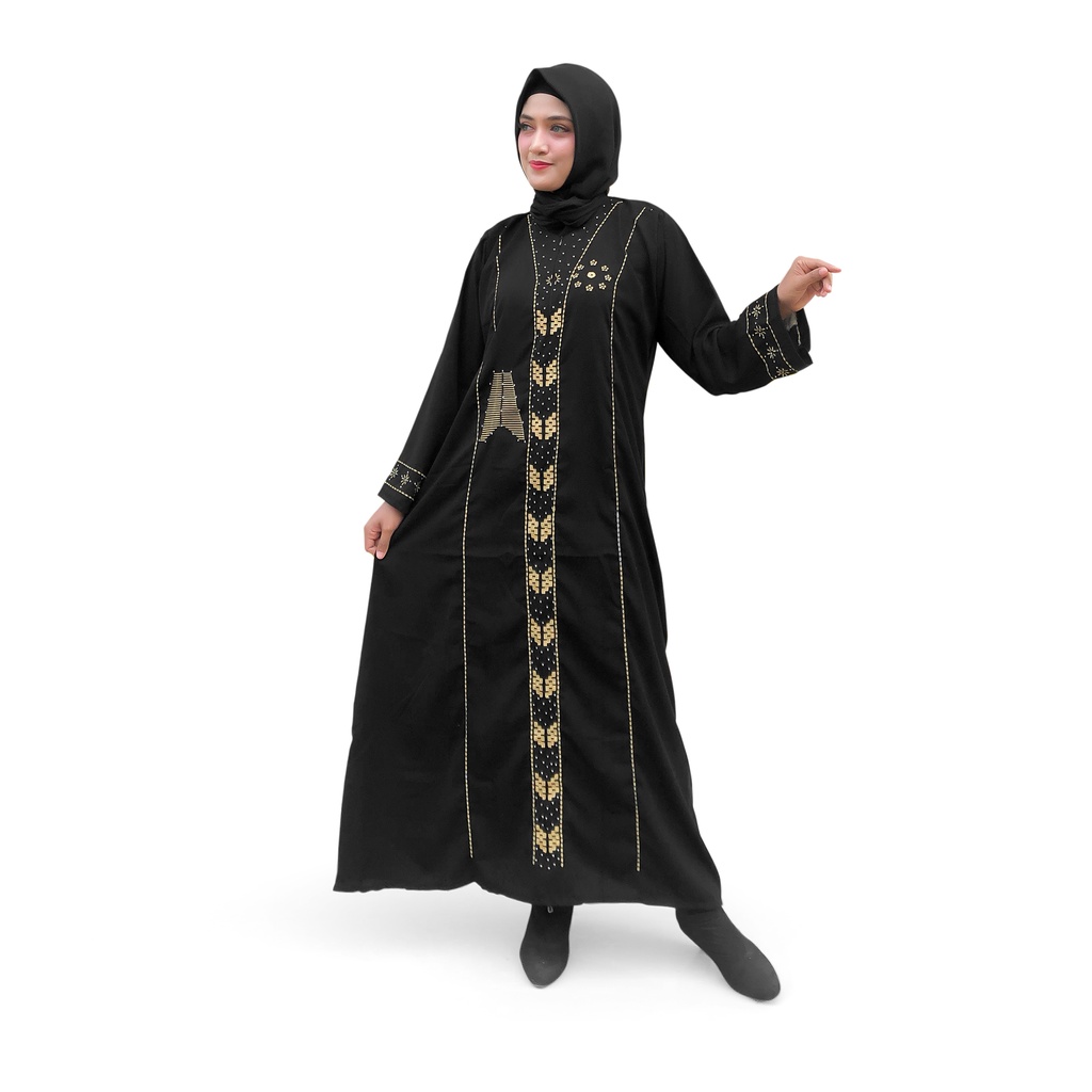 Salaf Boutique Of Abaya-Abaya Gamis Hitam Turkey Bahan Jetblack-dress hitam muslim-abaya dubai-gamis abaya turkey-gamis hitam arab 54