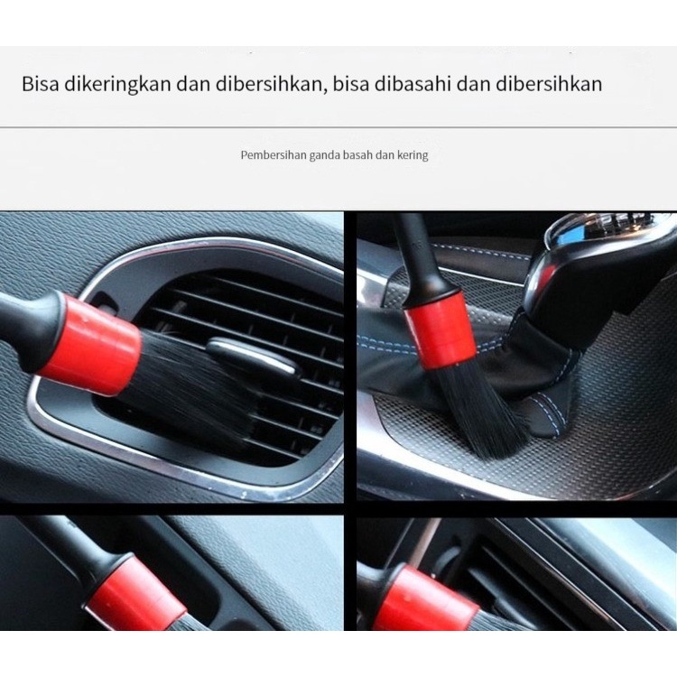 (ada stok, dikirim dari jakarta)5pcs sikat detailing mobil, sikat pembersih mobil otomatis membersihkan mobil, set alat sikat outlet udara, aksesori cuci mobil